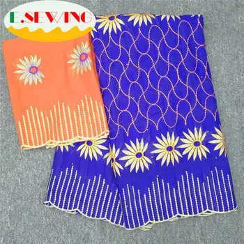 

Latest African Cotton Lace Fabric High Quality Nigerian French Pure Cotton Embroidery Swiss voile Lace Fabrics 5Yards 090140