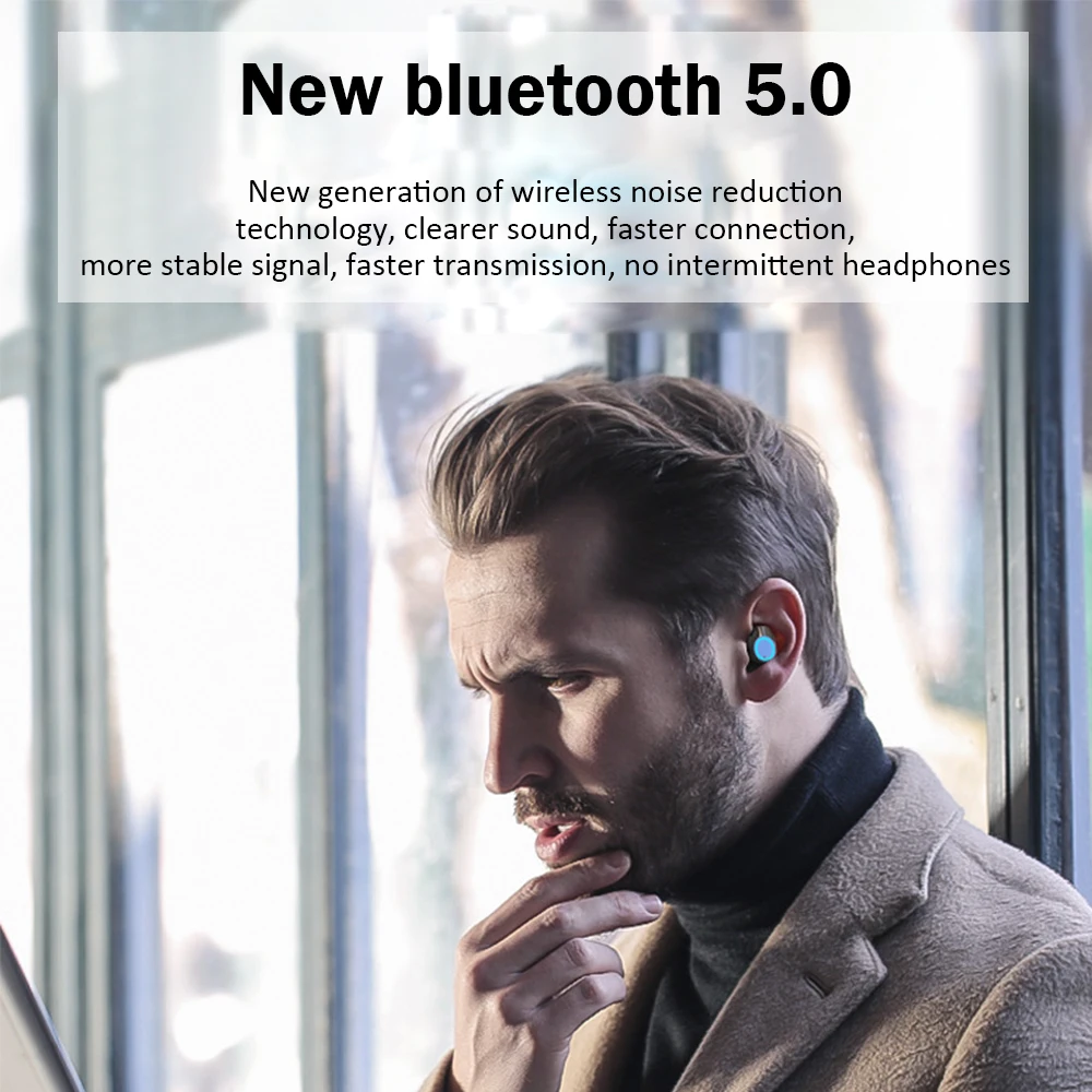 G06 Bluetooth 5,0 наушники TWS стерео бизнес Bluetooth гарнитура беспроводные наушники светодиодный дисплей с зарядным устройством 4000 мАч
