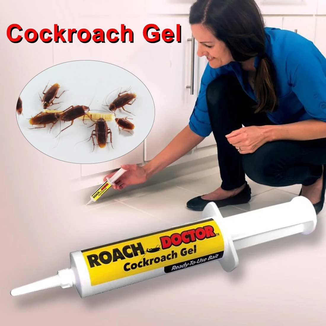 30g Effective Anti Cockroach Roach Killer Medicine Poison Gel Food Drug Bait Killing Roaches Pest Control for Kitchen Room Home