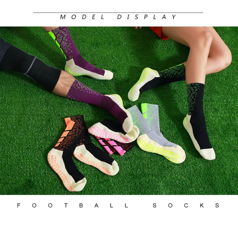 Мужские и женские унисекс модные утолщенные нескользящие спортивные короткие носки с резиновыми накладками для футбола и баскетбола