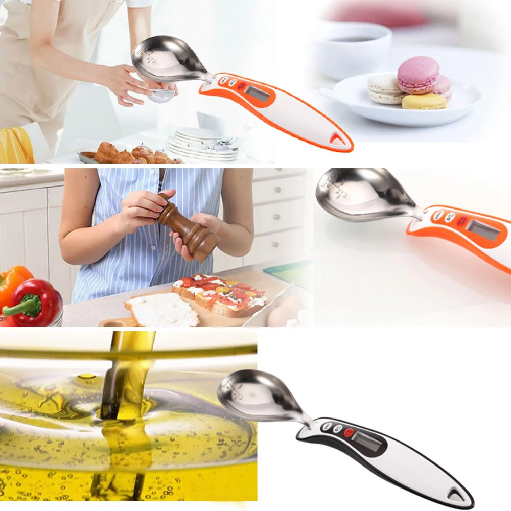 Portable LCD Digital Kitchen Scale Measuring Spoon Gram Electronic Spoon Weight Volumn Food Scale hot sale Drop ship P20