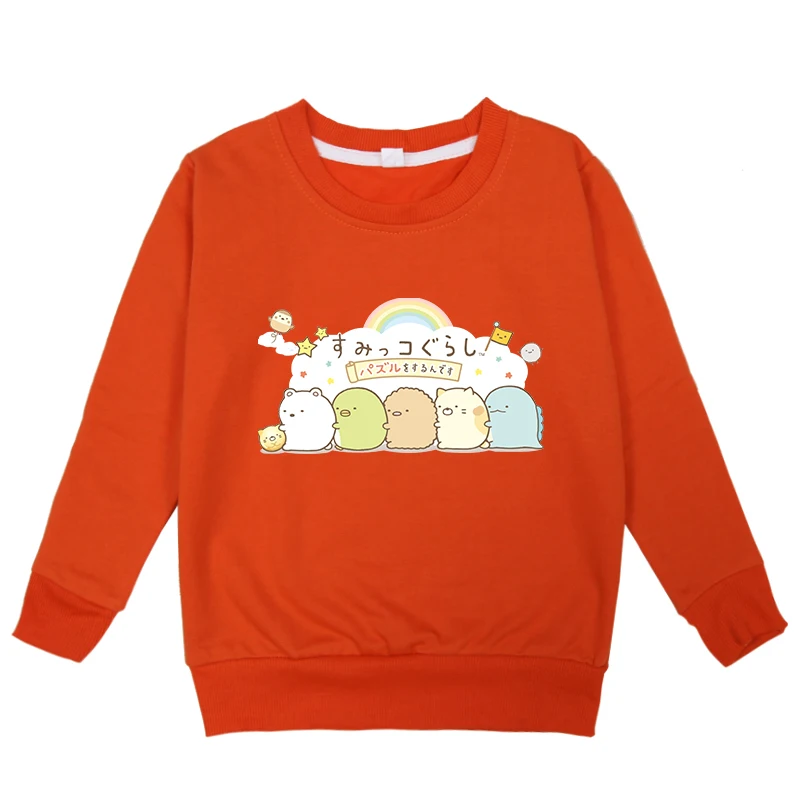 Kawaii Sumikko/детская одежда с длинными рукавами и принтом; толстовки для маленьких мальчиков и девочек; повседневные толстовки для девочек; Топы в стиле хип-хоп; унисекс - Цвет: Hoodies 3