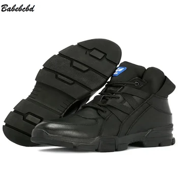 

-35 Snow Boots Men's fur one body warm winter Plush waterproof antiskid outdoor wool leather high top cotton shoes