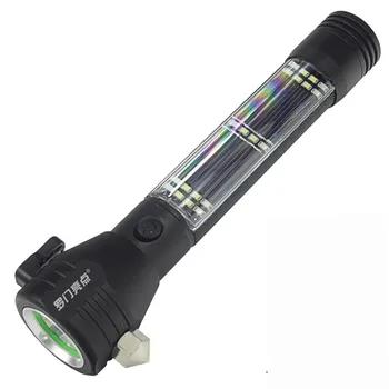

LED Flashlight Can Be Charged By USB Or Solar Power CREE XPE 7 Modes Waterproof Portable Emergency Charging For Mobile Phones