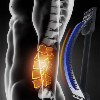 

Lumbar Vertebra Stretcher Lumbar Corrector Tensioner Orthosis Relaxation Black ABS Magic Neck Masager Lumbar Massage