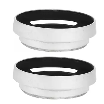 

2 pcs Aluminum Alloy 52mm Silver Camera Metal Lens Hood Replacement for len hood New