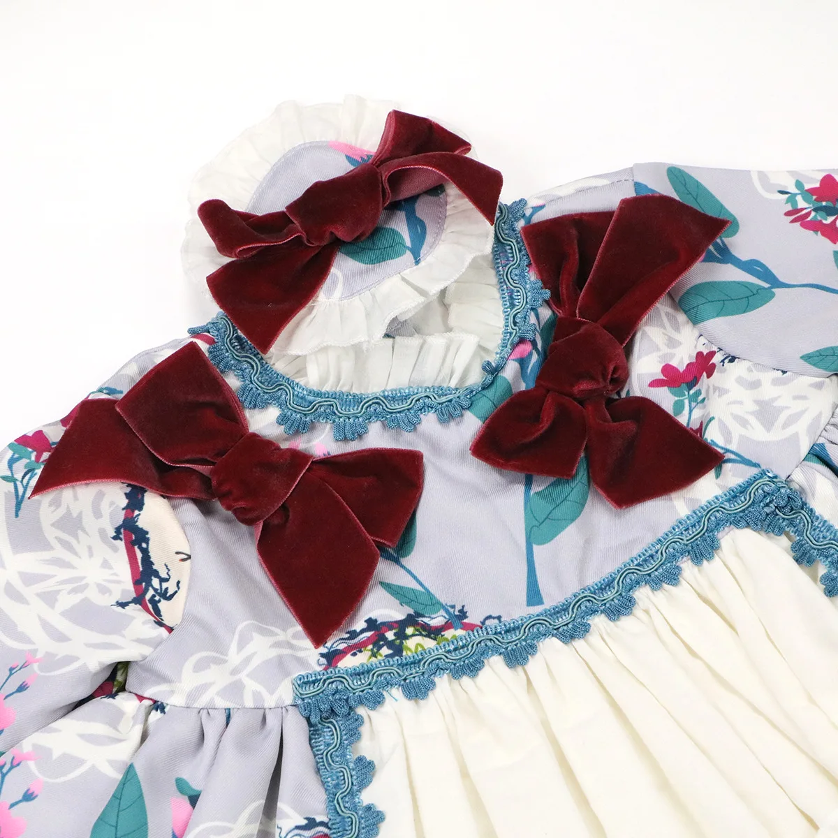 Г. Осенняя детская хлопковая одежда испанское качественное свадебное платье для девочек на День Благодарения зимняя одежда для маленьких девочек