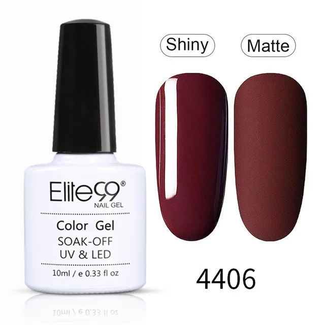 Elite99, 10 мл, серия Brick Red, Гель-лак для маникюра, полуперманентный Праймер, матовое верхнее покрытие, Гель-лак, отмачиваемый, Гель-лак для ногтей - Цвет: LTS4406