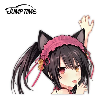 

Jump Time Date a Live Sexy Cute Anime Girl Tokisaki Kurumi Vinyl Decal Waifu Peeker Big Head Car Stickers