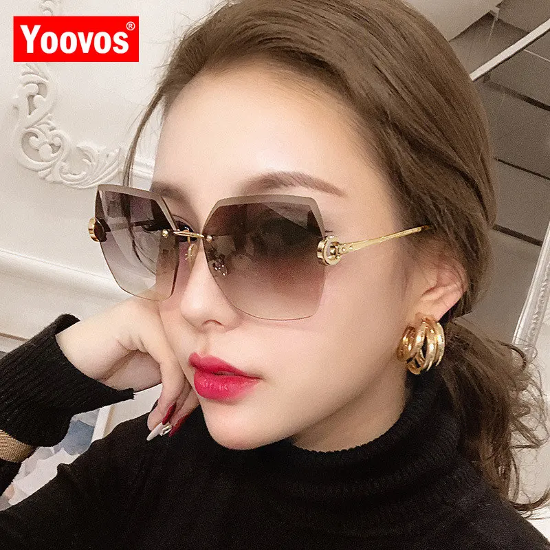 

Yoovos 2023 Sunglasses Women Retro Women Sun Glasses Frameless Sunglasses For Women Luxury Brand Designer Gafas De Sol Mujer