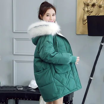 

oversized female long jacket with fur collar hooded parka women 2020 winter solid thick outwear warm cotton padded ladies coats