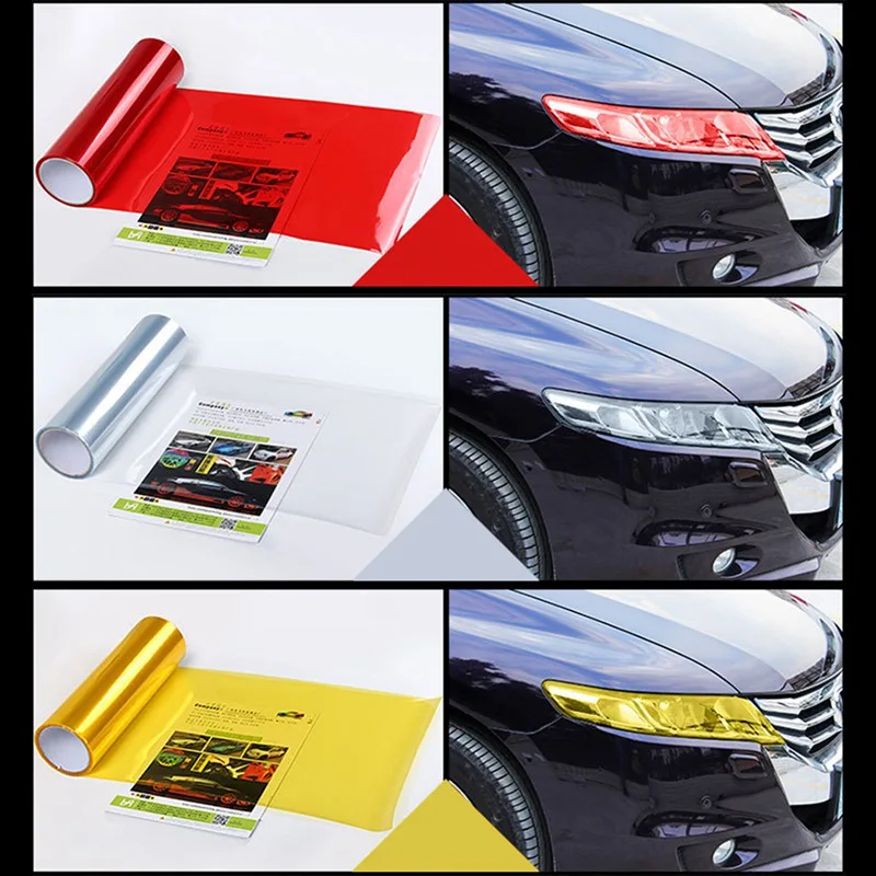 2023 30X60cm Colorful Car Light Stickers Car Light Headlight Taillight Tint Vinyl Film Wrap Sticker Fog Light Rear Lamp Smoke