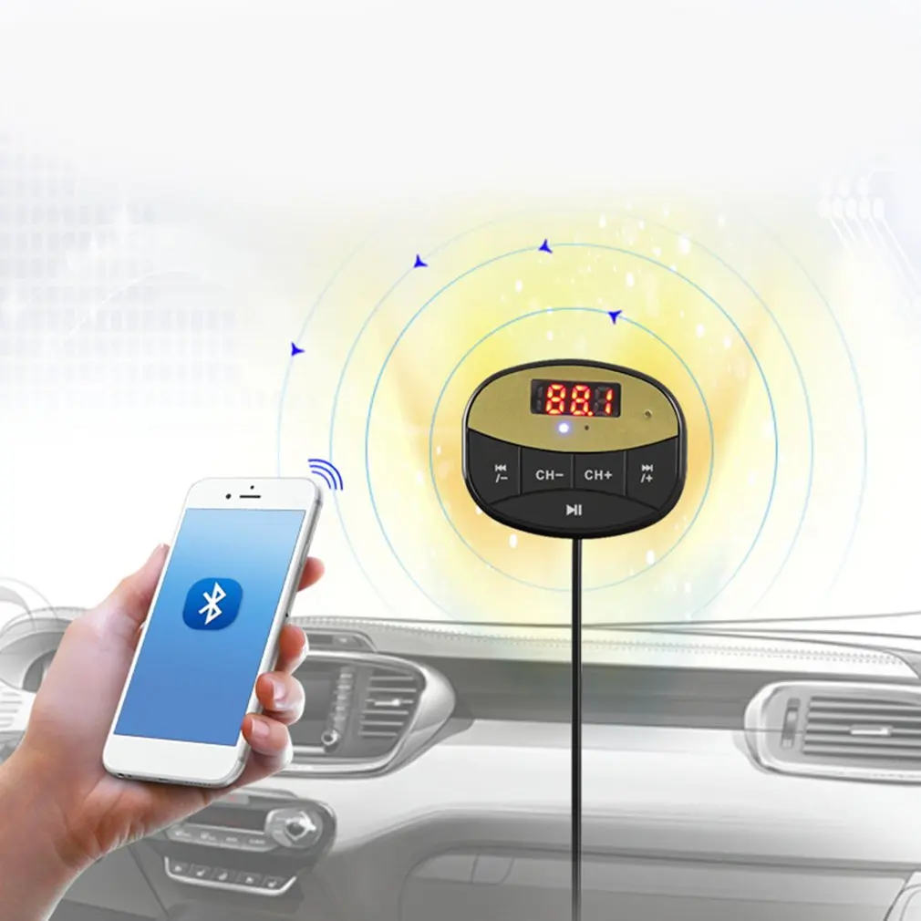 Приемник управления приложением 4.2fm автомобильный Handsfree Usb Powered Tf Play fm-передатчик