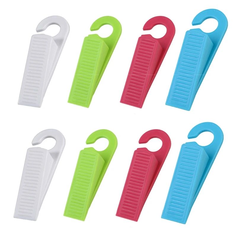 

8PCS Windproof Anti-Jacketing Door Wedge Grey Rubber Heavy Duty Stop Large Strong Stopper Jam Jammer Non Slip