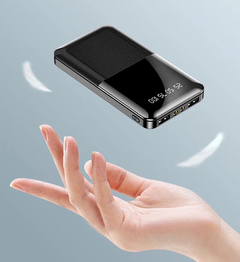 10000 мАч power Bank для Xiaomi mi iPhone huawei mi ni Pover Bank светодиодный портативное зарядное устройство с дисплеем Внешняя батарея Poverbank Быстрая зарядка