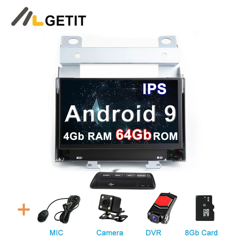 DSP ips 64G Автомобильный gps стерео Мультимедиа Радио Android 10 для Land Rover freelander 2 2007-2012 - Цвет: 4G CAM DVR SD