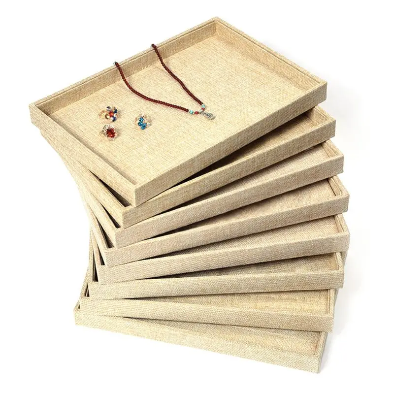 

Jewelry Display Board Multi-function Tray Storage Retro Watches Earrings Brooch Bracelets Container