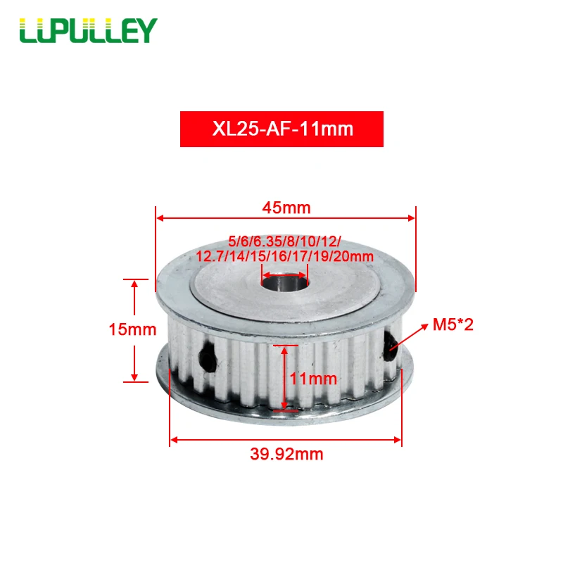 Зубчатый шкив LUPULLEY типа XL с 25 зубьями зубчатый синхронным ремнем шириной 11 мм шаг