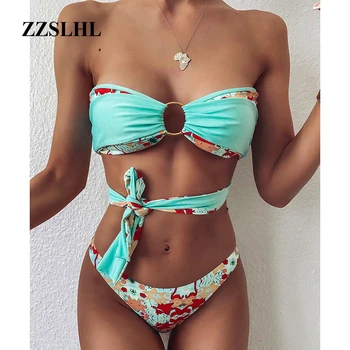 

Sexy Bikini 2020 Swimwear Women Swimsuit Bandeau Push Up Bikinis Set Swimming for Bathing Suit Woman Swimsuits maillot de bain