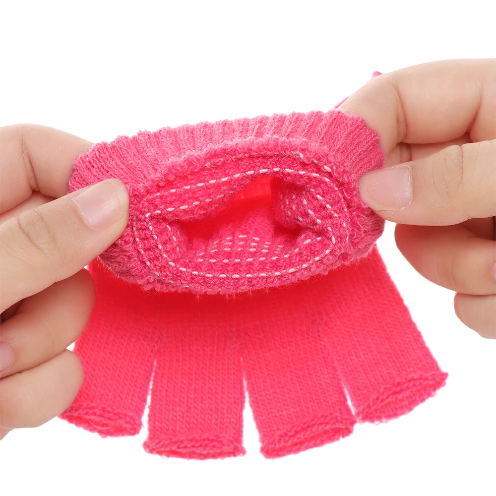 Перчатки без пальцев теплые вязаные перчатки 1 пара|glove animals|gloves tvmittens pink |