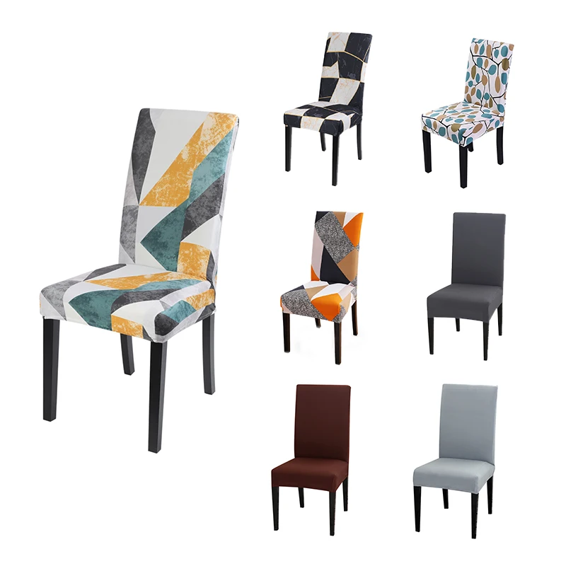 

Jacquard Chair Cover Stretch Seat Covers Dining Room Removable Washable Seat Cover Universal Elastic Spandex Slipcovers
