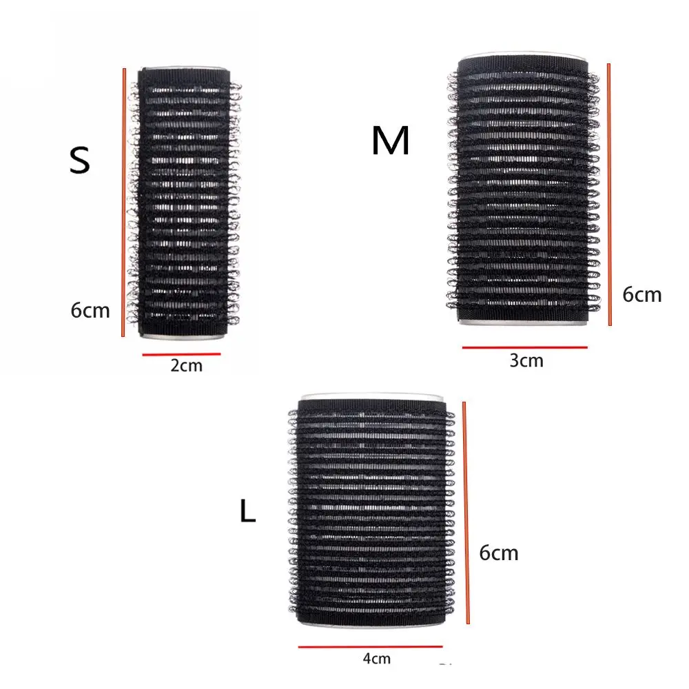 Multi Size Black Self Grip Hair Rollers Pro Salon Hairdressing Curlers Hair Design Sticky Cling Style For DIY Styling hair styling tool hair curling tools
