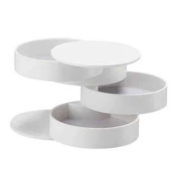 

Rotating Jewelry Storage Box Cosmetic Accessories Organize Daily Household Rotated Dust-proof Storage Box Make up stockpile Lip