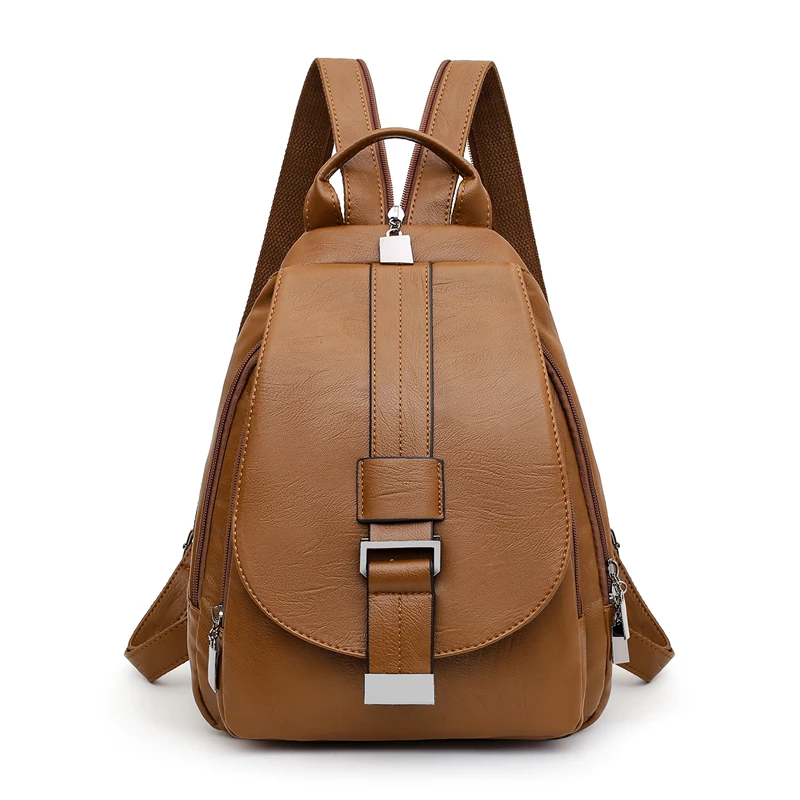 Women Leather Backpack High Quality Backpack For School Teenagers Girl Sac A Dos Travel
