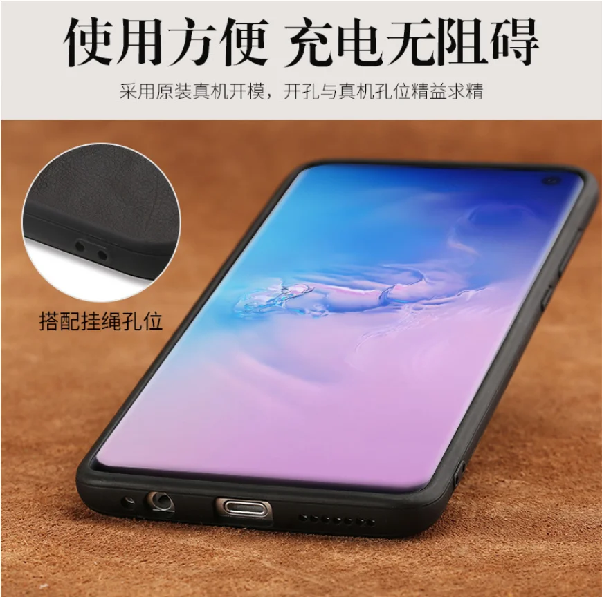 Роскошный противоударный чехол из натуральной кожи для телефона samsung galaxy A50 A70 A40 A20 Note 8 9 10 S8 S9 S10 plus чехол для телефона