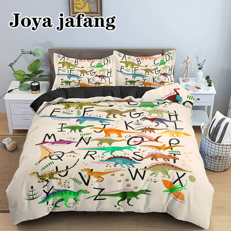 

3D Digital Dinosaur Printed Duvet Cover Fashion Bedding Sets Single Double Twin Full Queen King Size Bed Set for Bedroom Decor