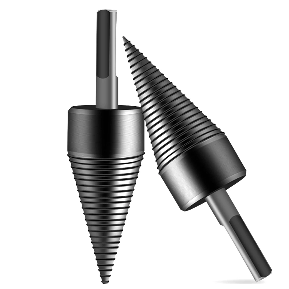 

1pc 31mm/42mm HSS Firewood Splitter Drill Bit Round/Hex/Triangle Shank Wood Split Cone Drill Bit Woodworking Tools