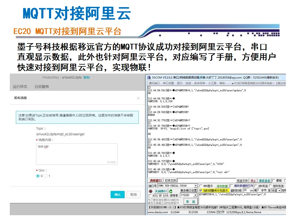 EC20 макетная плата модуля 4G All Netcom MQTT Ali Cloud Transmission gps STM32 код LTE