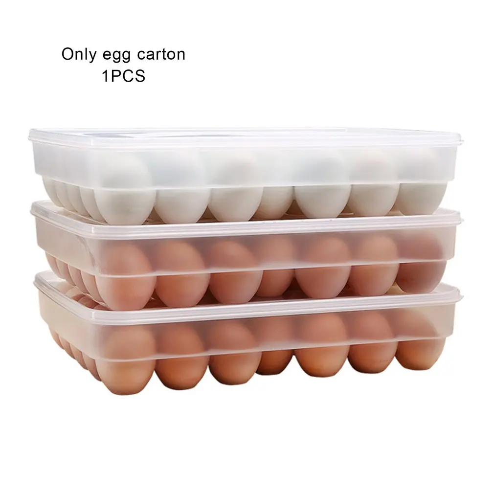 

Household Practical Living Tools 34 Compartments Transparent Egg Storage Box Convenient Kitchen Supplies