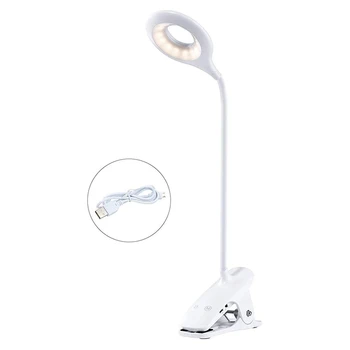 

Portable LED Desk Lamp, Eye-Care,Flexible Gooseneck USB Rechargeable,3 Lighting Modes Brightness Levels,White