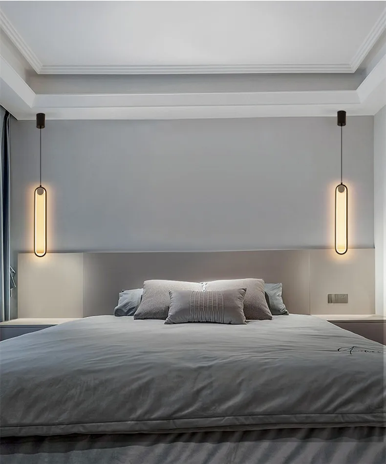Hff1594db9e1d4c709962c43c803be8a69 Modern Led Pendant Lamps Gold Black for Dining Room Bedroom Bedside Table Chandelier Minimalist Decor Lighting Suspension Design