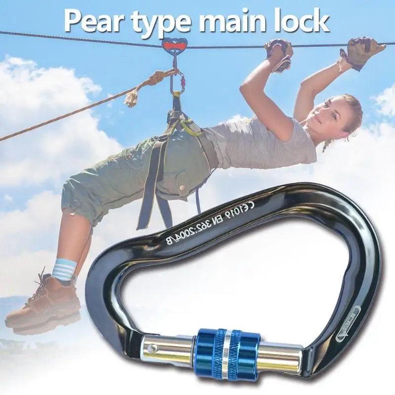 Hot Sale Carabiner Classic Delicate Texture Multifunction 26KN Carabiner Keychain Outdoor Climbing D-ring Snap Clip Lock