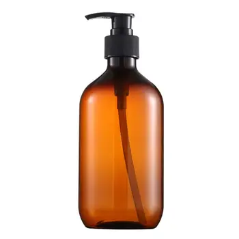 

500ml PET Refillable Empty Bottle Press Pump Shampoo Lotion Soap Makeup Liquid Dispenser Plastic Container Beauty Product GXMC