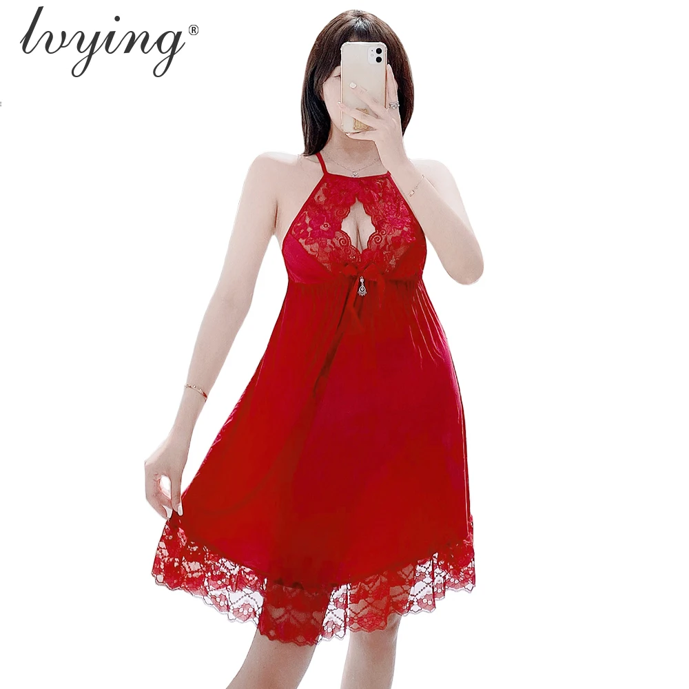 

Lace Night Dress Sleep Tops Plus Size Lingerie Women Pyjamas Sleepwear Sexy Nightwear Female Night Gown Nighty Sexy Clothes