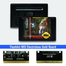 التنين الغضب الولايات المتحدة الأمريكية تسمية flash kit MD بطاقة الذهب ثنائي الفينيل متعدد الكلور ل Sega نشأة megadve لعبة فيديو وحدة التحكم