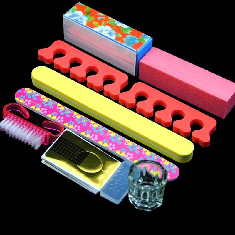 Nail Acrylic Powder Glitter Manicure Set For Nail Art Kit Gems Decoration Crystal Rhinestone Brush Tools Kit For Manicure Salon