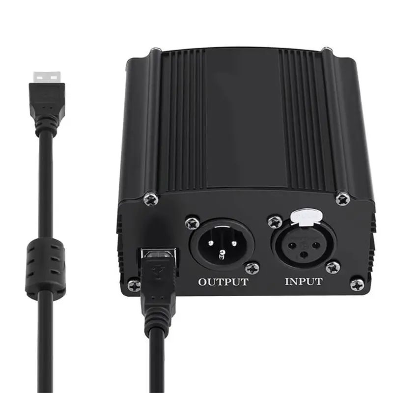 Портативный 1 канал 48V USB Phantom Мощность кабель XLR Сделано в Китае 3Pin микрофонный для