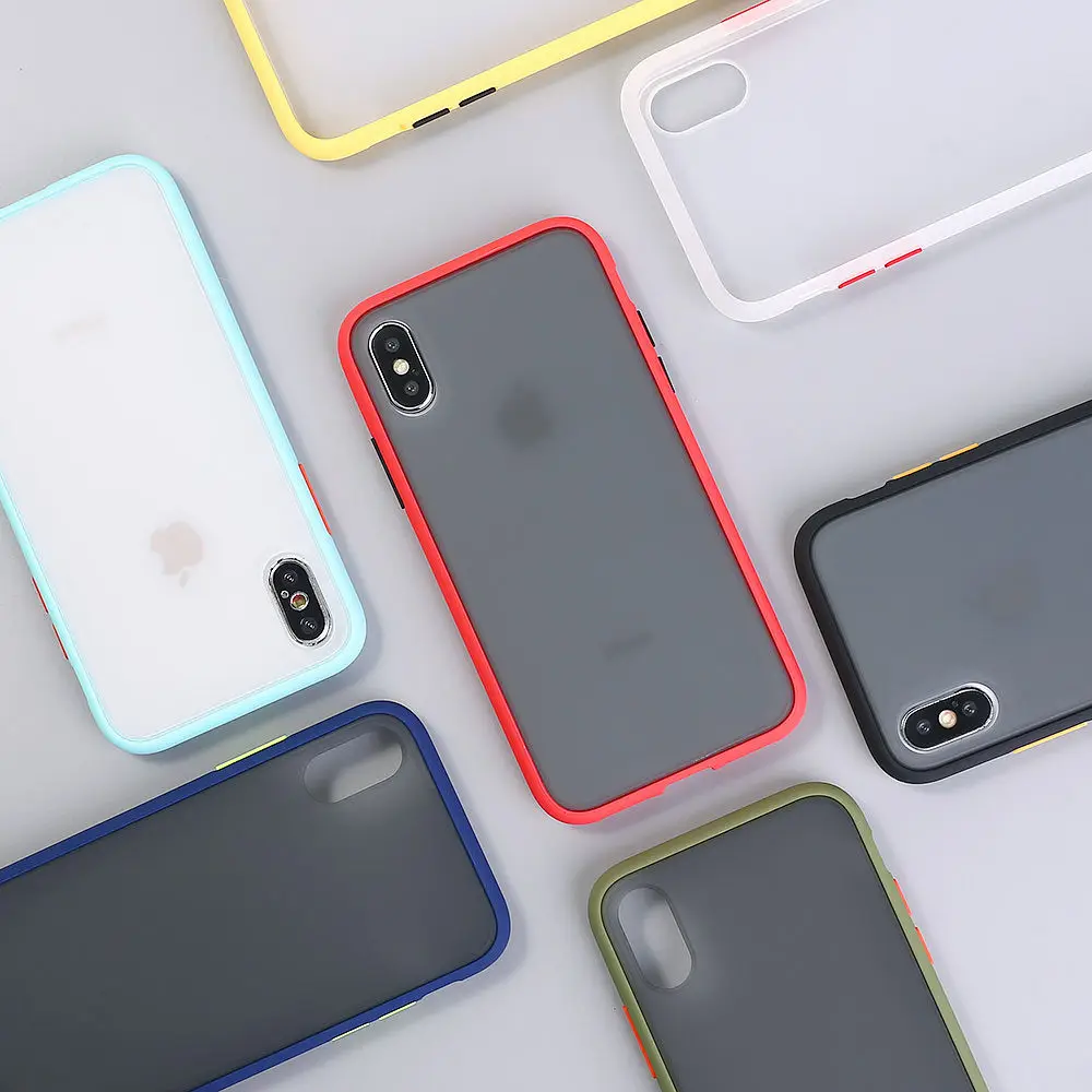 Противоударный защитный чехол для iphone XR XS Max 11 X 7 8 6 6S Plus прозрачный матовый