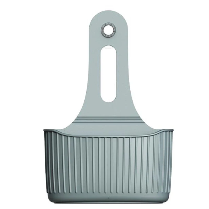Kitchen Hanging Basket Sink Sponge Drain Holder Bathroom Storage Rack Organizer PVC 23*16cm basket strong suction