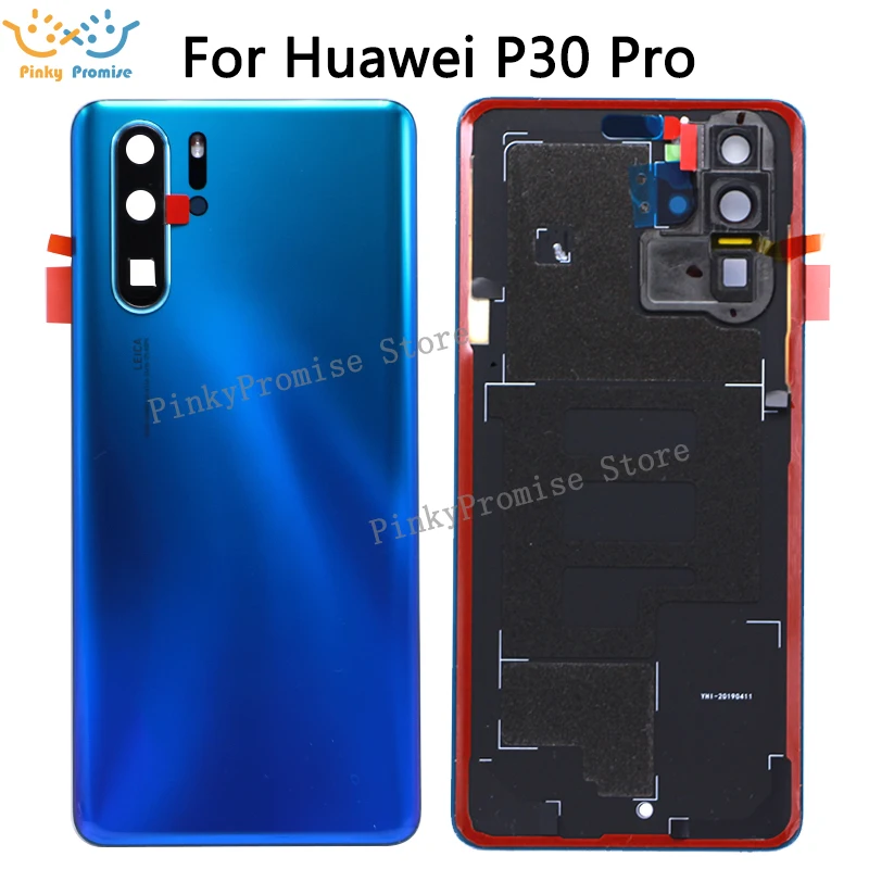 Задний корпус для huawei P30 Pro, задняя крышка, стеклянная батарея с объективом камеры, Замена для huawei P30 pro, задняя крышка батареи