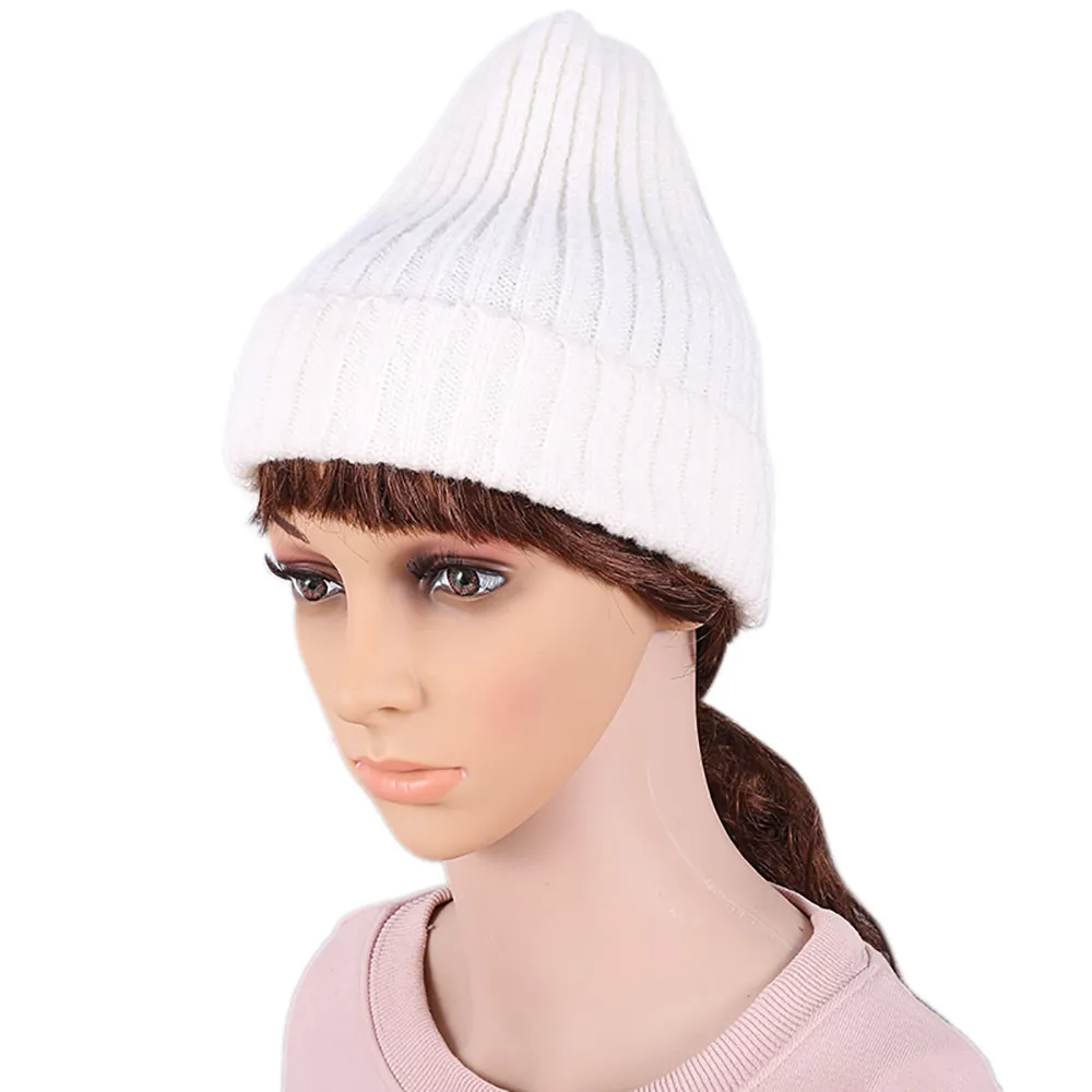 Новая мода унисекс Зимние шапки для мужчин и женщин Skullies Beanies шикарный вязаный мешковатый мягкий теплый головной убор