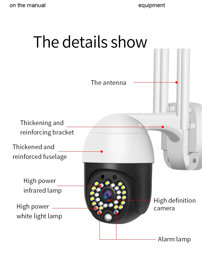 1080P HD IP CCTV камера водонепроницаемая наружная WiFi PTZ беспроводная ИК камера безопасности