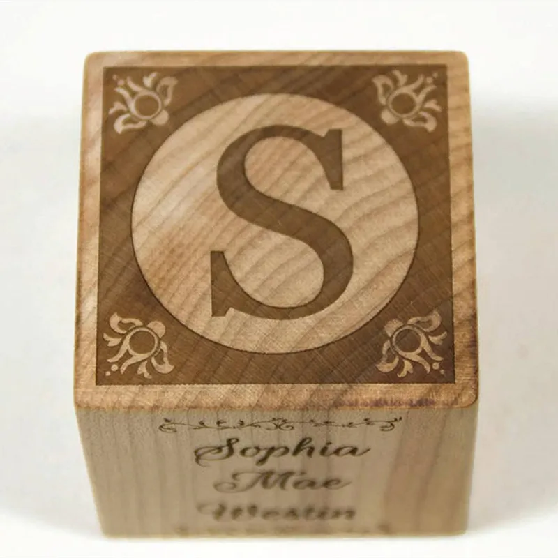 personalized baby block keepsake