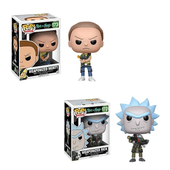 

Funko POP Anime Rick And Morty Series #173 #172 Weaponized Morty Rick Action & Figure Toys Vinyl Model Collection Birthday Gifts