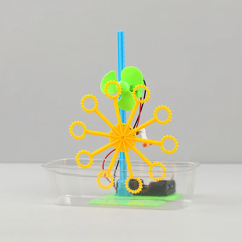 

STEAM Toy Educational Technology Gizmo Hand Bubble Machine Manual Creative DIY Model Material Science Education