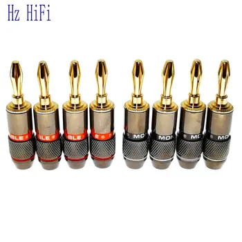 

8/12PCS High quality Banana Plug 24K Gold Plated Pure Copper Speaker Adapter Screw Speaker Plugs Audio Connectors